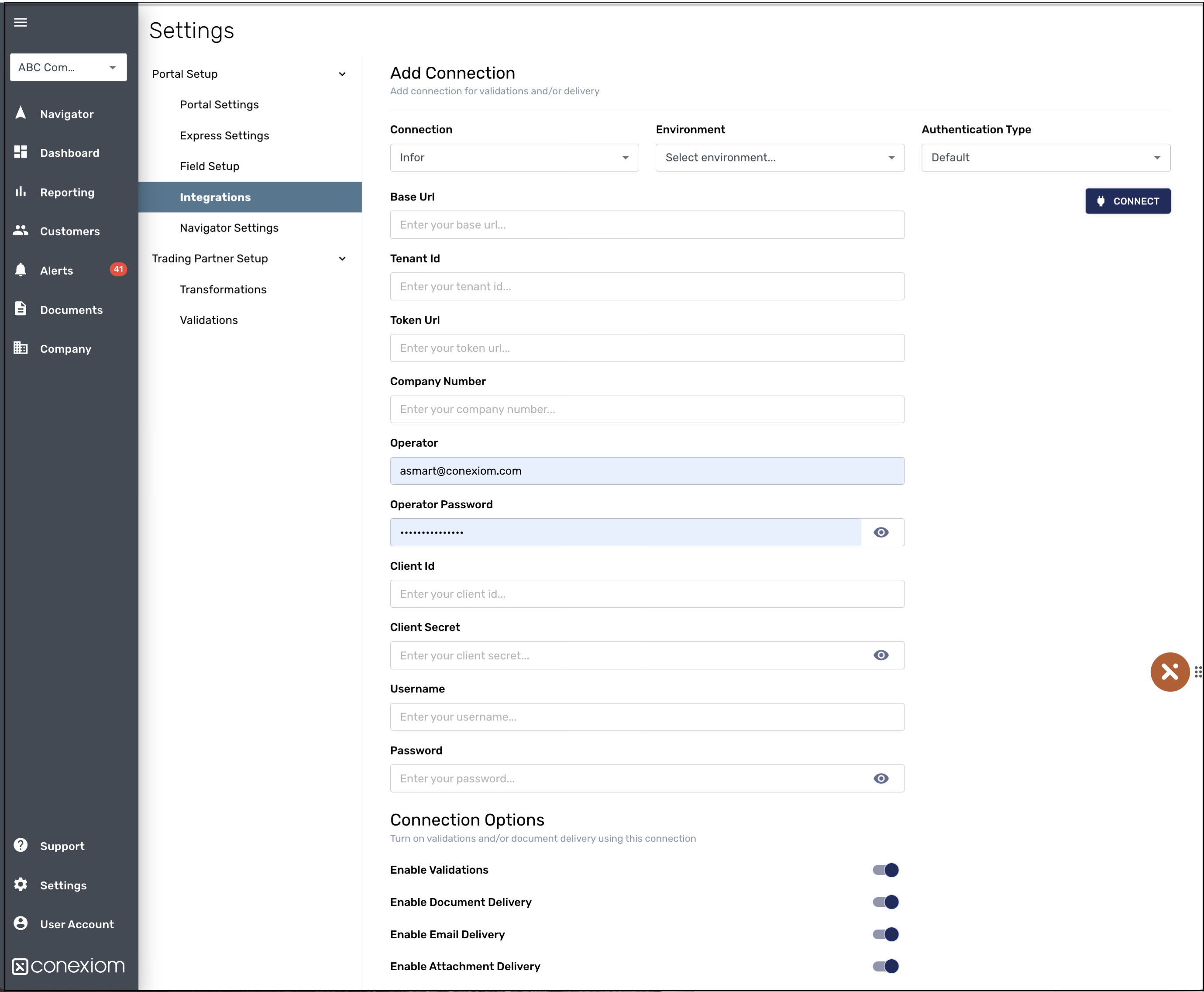 Integrations Infor 3.11.25a