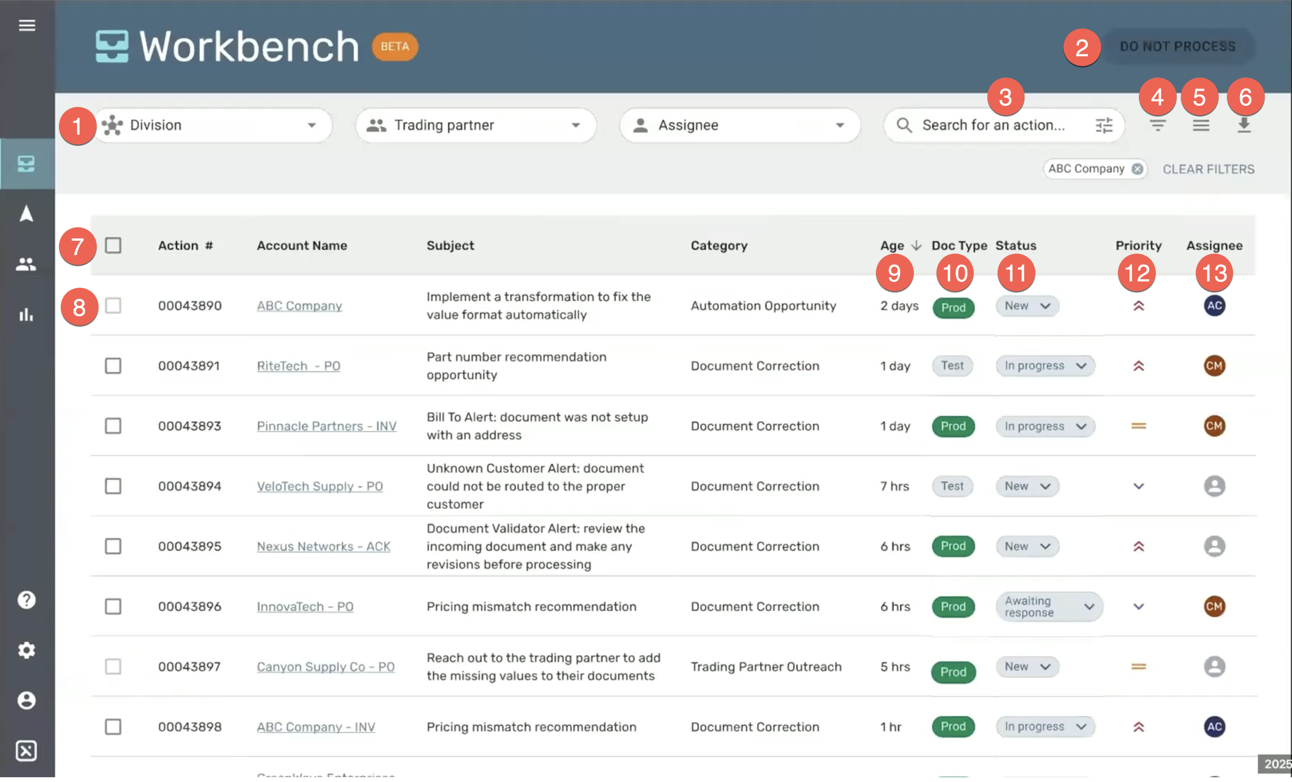 Workbench Ui Design Layout Workbench Features and Functions | Conexiom Knowledge Base