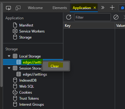 Clear Storage