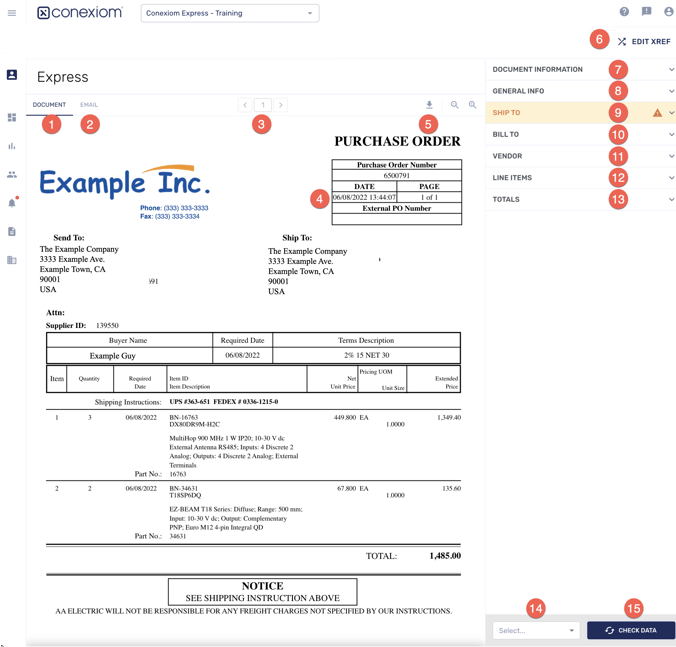 1 Express Page Map wNumbers 1e